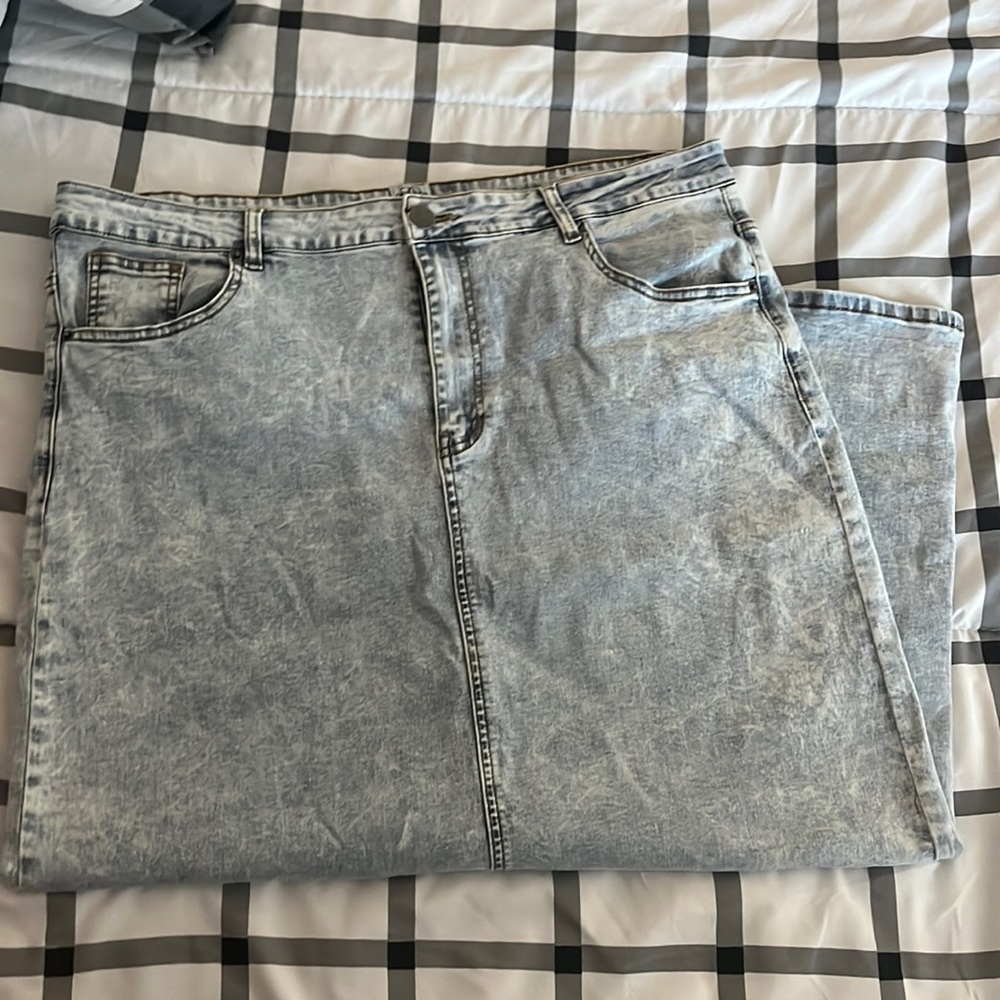 Long jean skirt